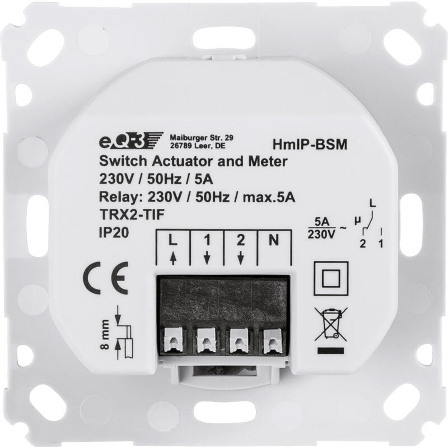 Smart Home Schalt-Mess-Aktor HmIP-BSM für Markenschalter